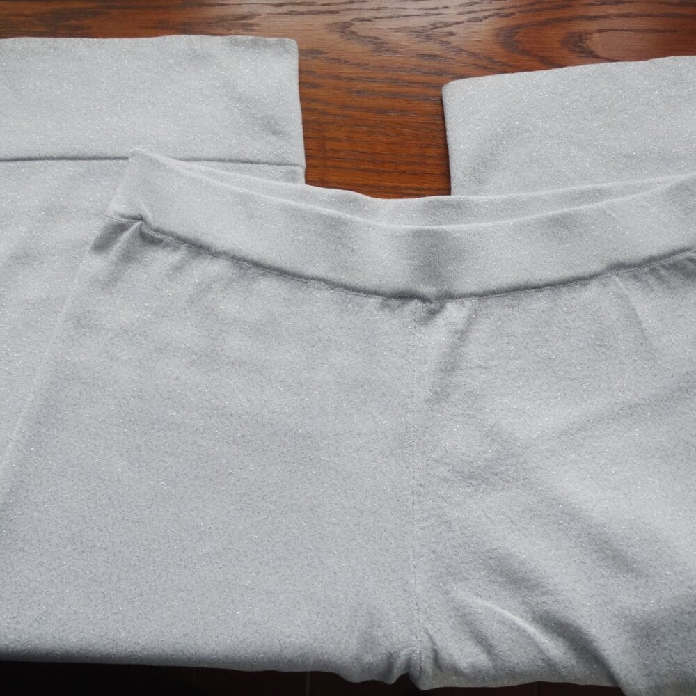 NEW PILCRO Anthropologie Silver Wide-Leg Knit Sweater Pull On Pants MEDIUM, $98 - Picture 10 of 10